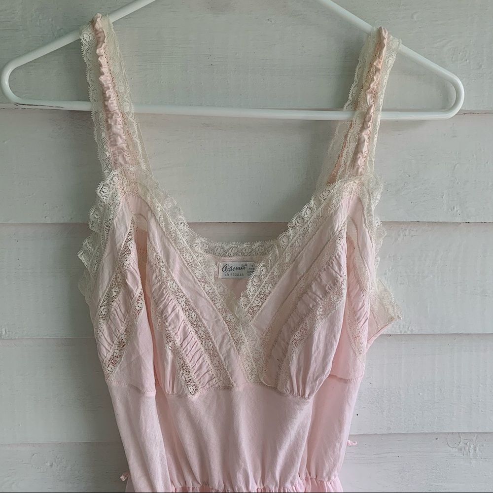 Vintage 50’s Artemis Pink Lace Lingerie Night Gown